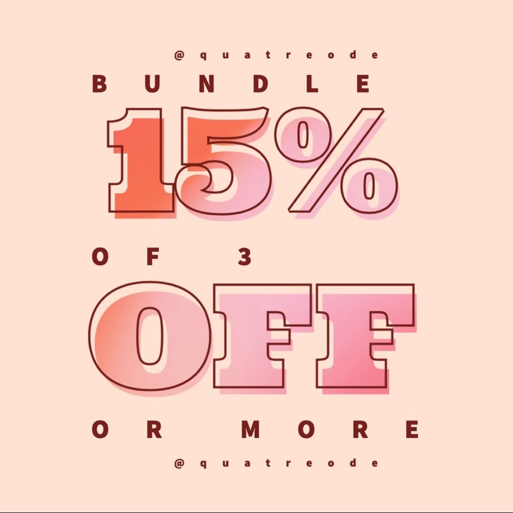 15% off 3 items or more